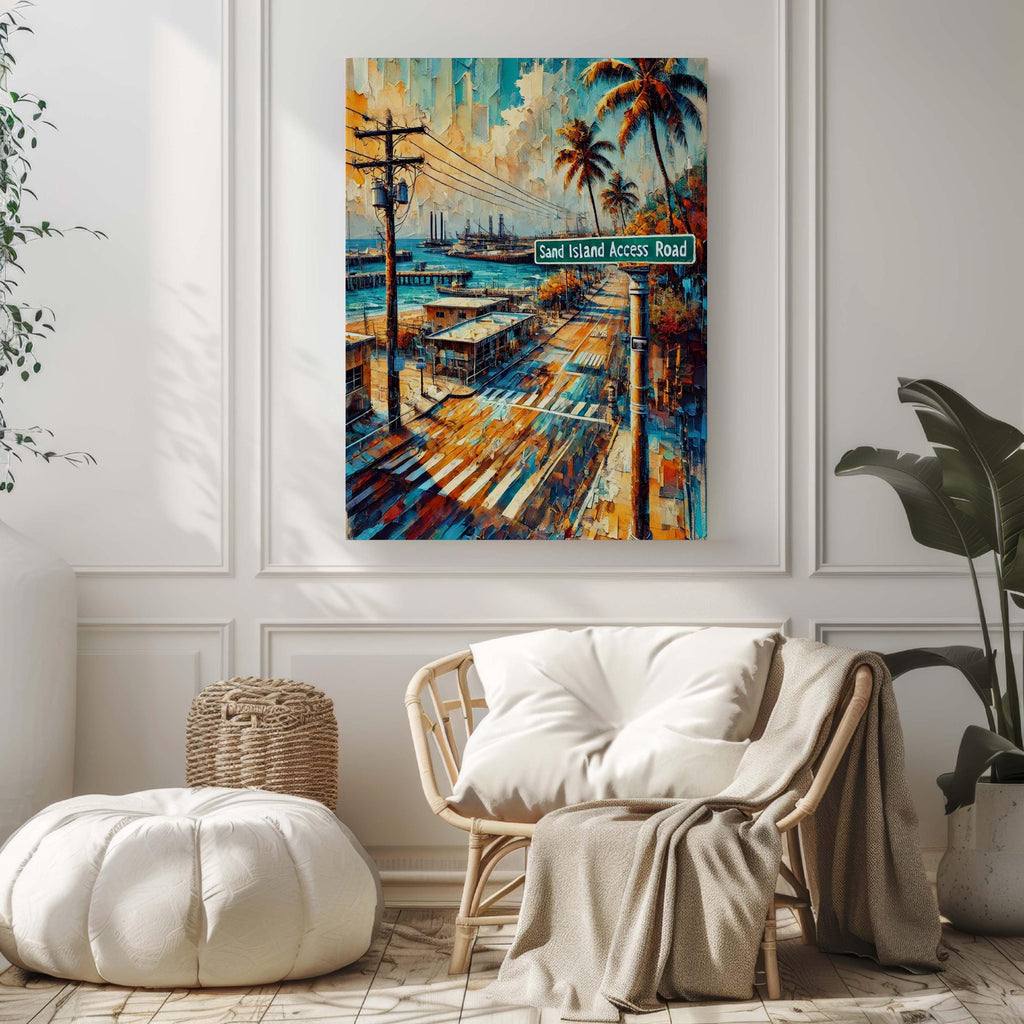 Sand Island Access Road Wall Art - Honolulu, Hawaii, USA