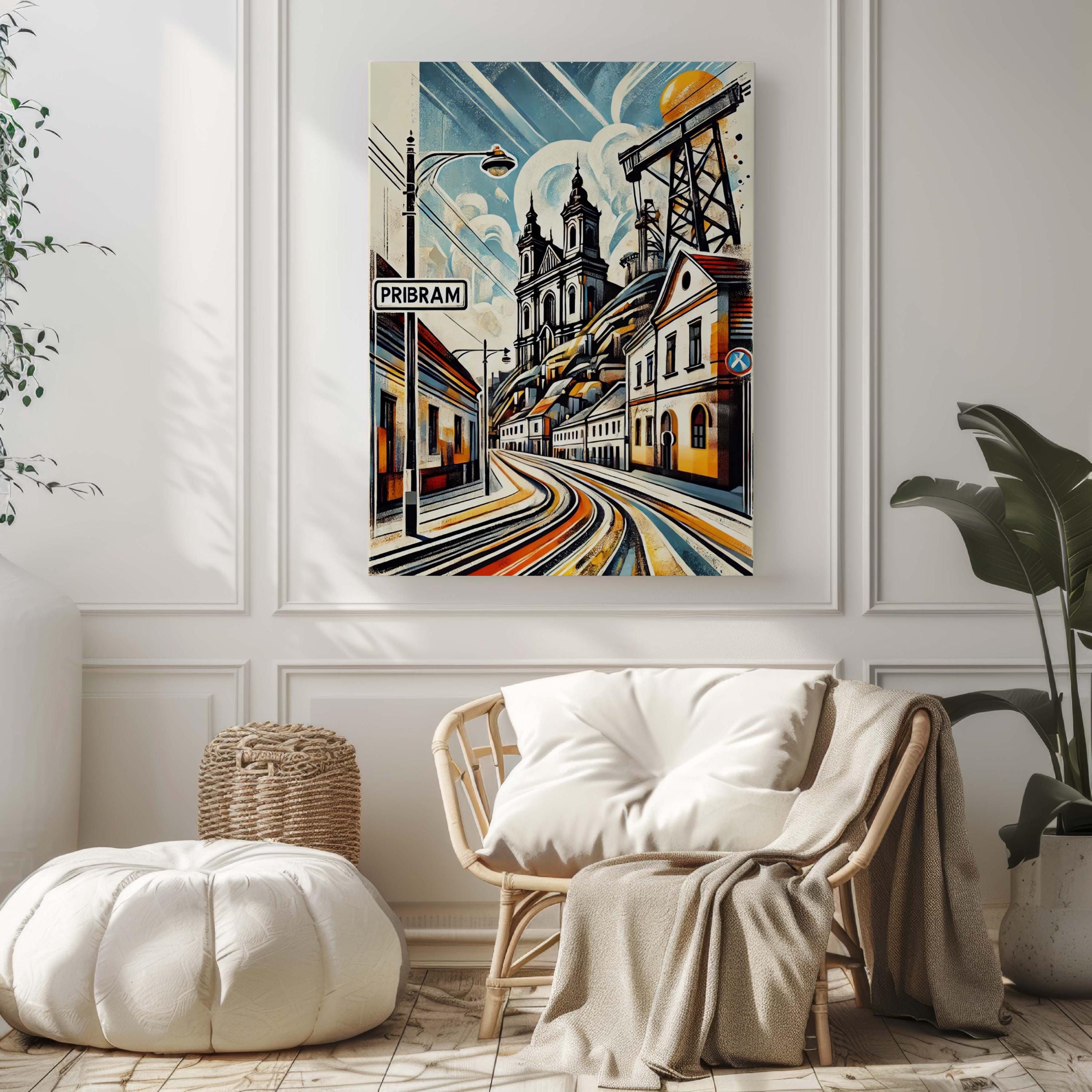 Pribram Art Print: Czech Republic City Wall Art Travel Poster Housewarming Gift Home Decor