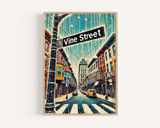 Vine Street Wall Art, Vine St Print, Philadelphia Artwork, Philly Gift, Travel Print, Travel Poster, Housewarming Gift, Pennsylvania Artwork