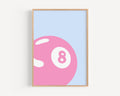 8 Ball Poster Retro Game Room Decor