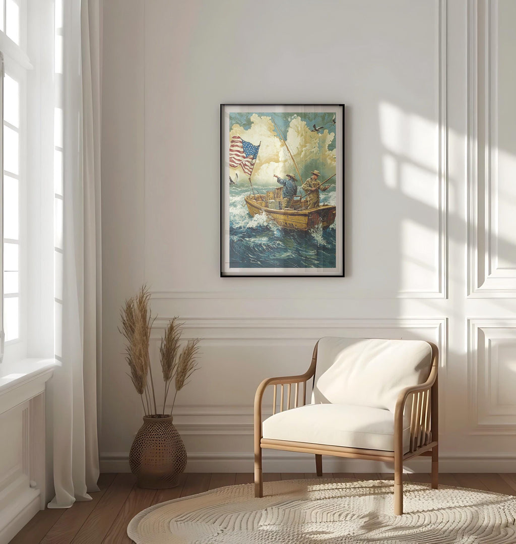 Fishing Wall Art Patriotic - United States