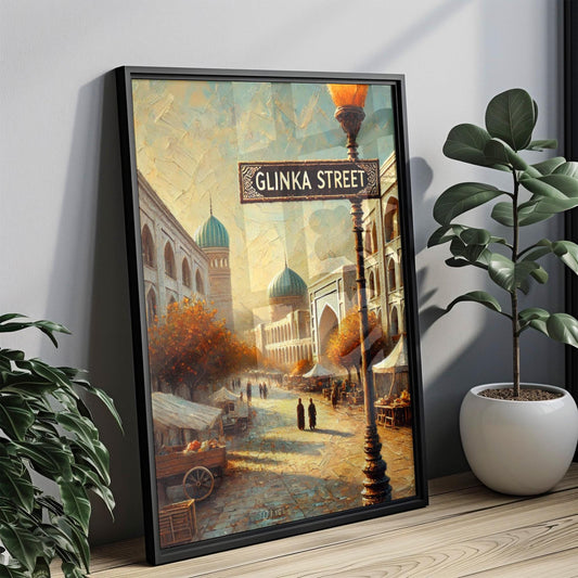 Glinka Street Wall Art, Tashkent Print, Uzbekistan Travel Poster, Cityscape Decor, Personalized Gift, Street Art, Museum-Grade Fine Art