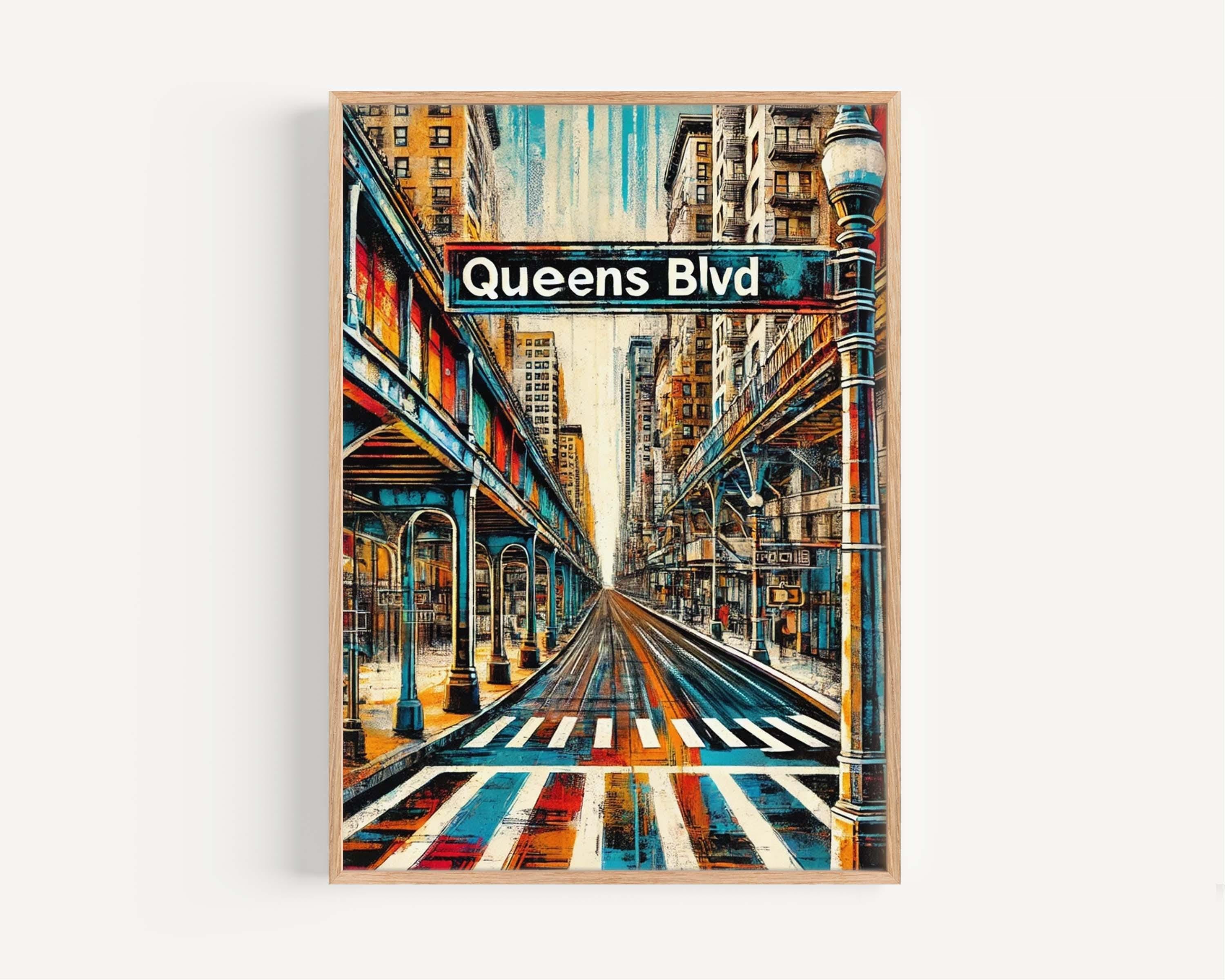 Queens Boulevard Wall Art - Queens, New York, USA