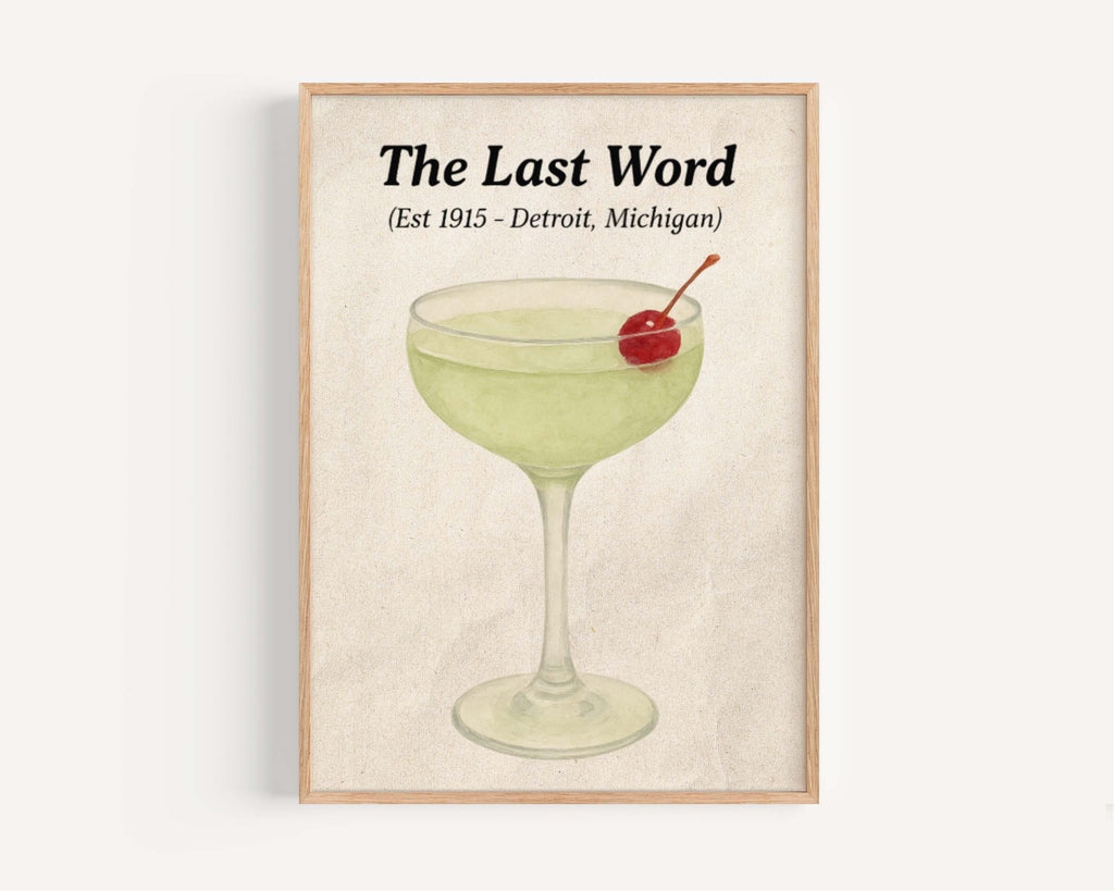 Last Word Cocktail Vintage Wall Art