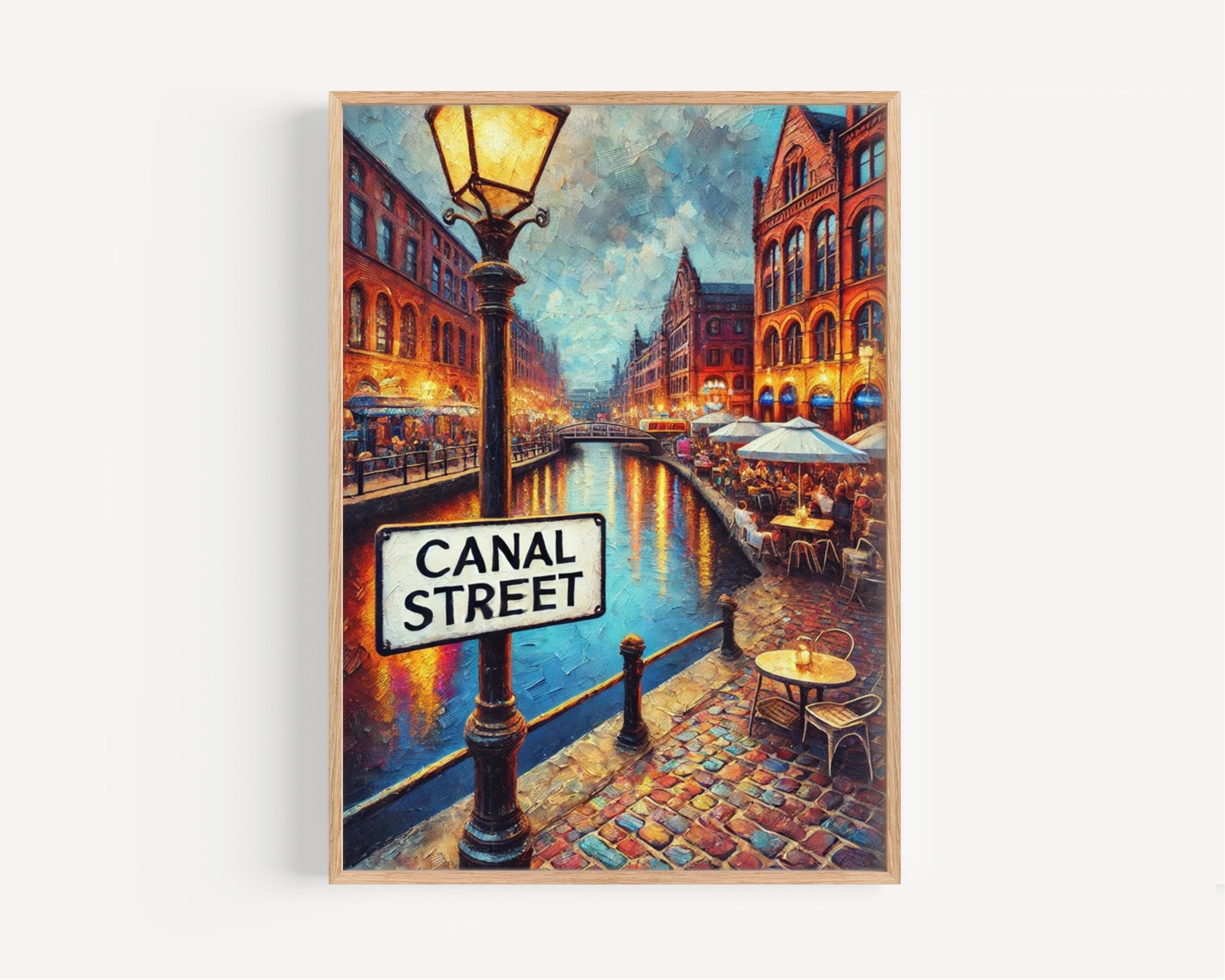 Canal St Cityscape Print - Manchester, United Kingdom