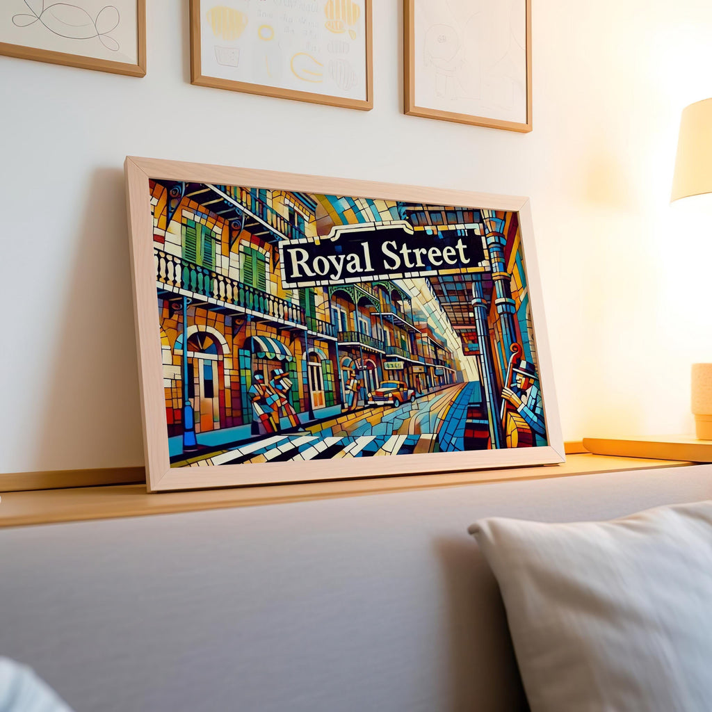 Royal Street Modern Print - New Orleans, Louisiana, USA