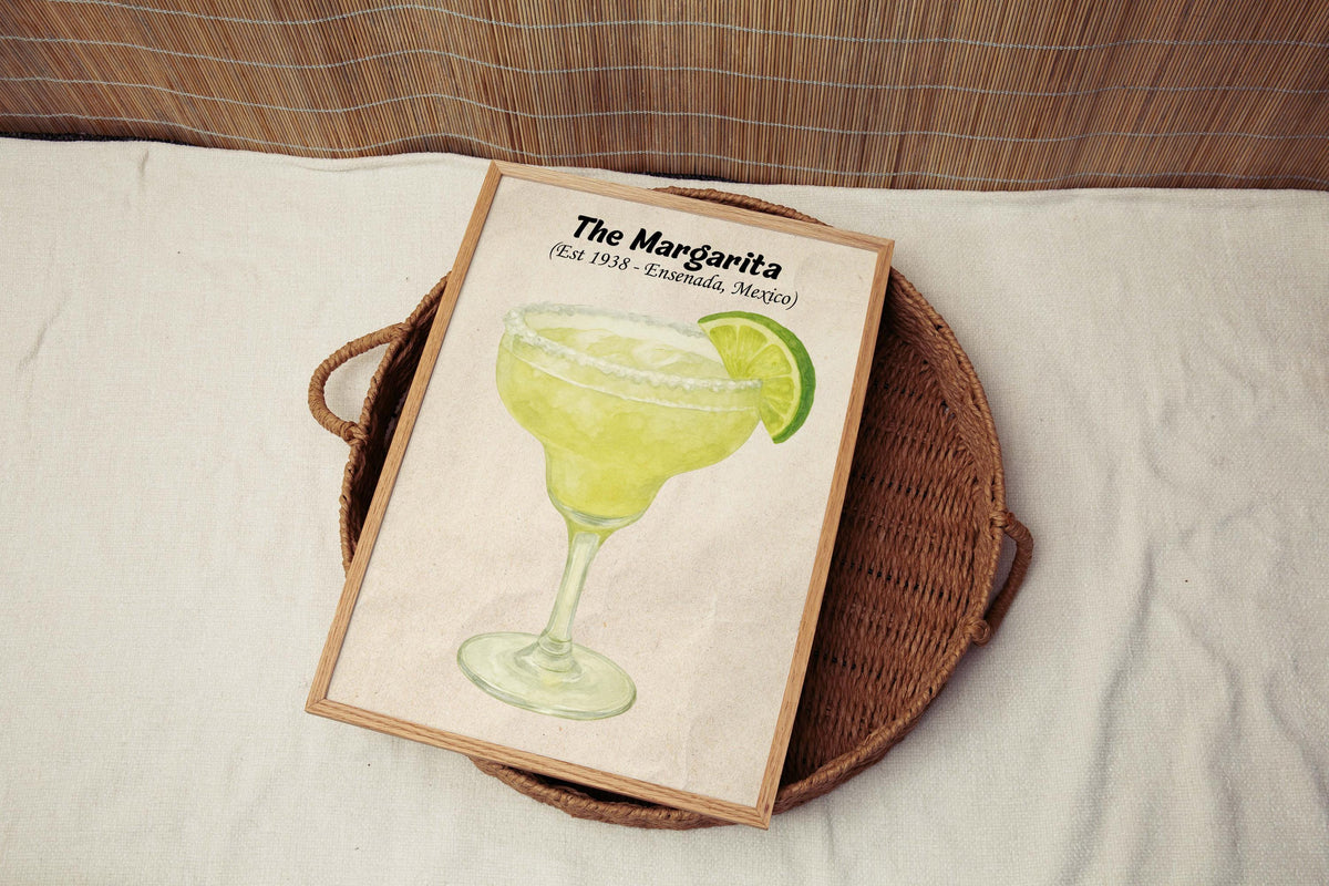 Margarita Cocktail Watercolor Print - Mexico