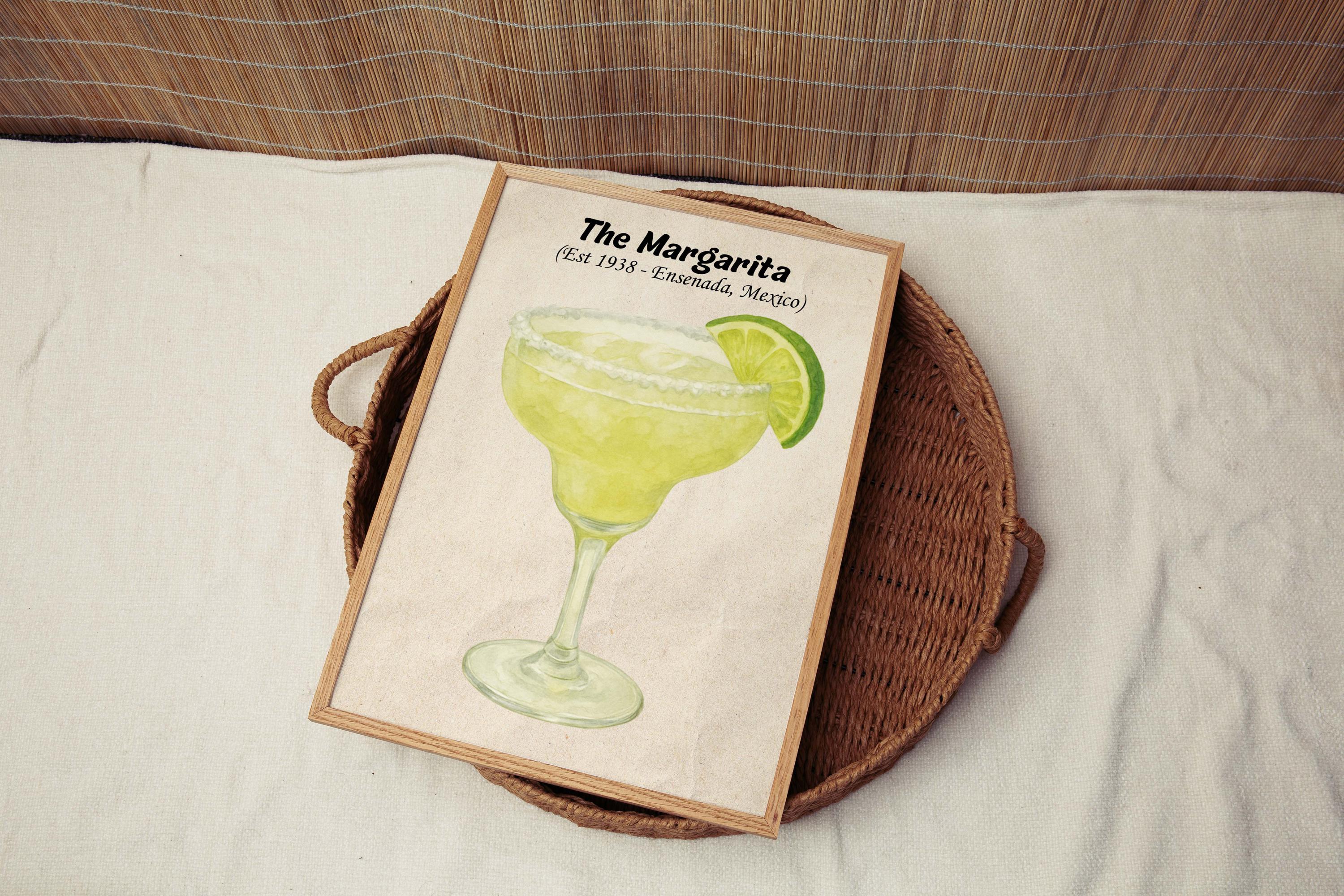 Margarita Cocktail Watercolor Print - Mexico