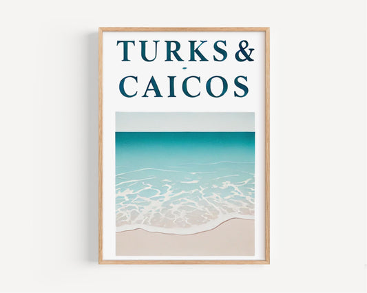 Turks and Caicos Wall Art - Beach Print Home Decor, Travel Gift, Housewarming Decoration, Island Landscape Artwork