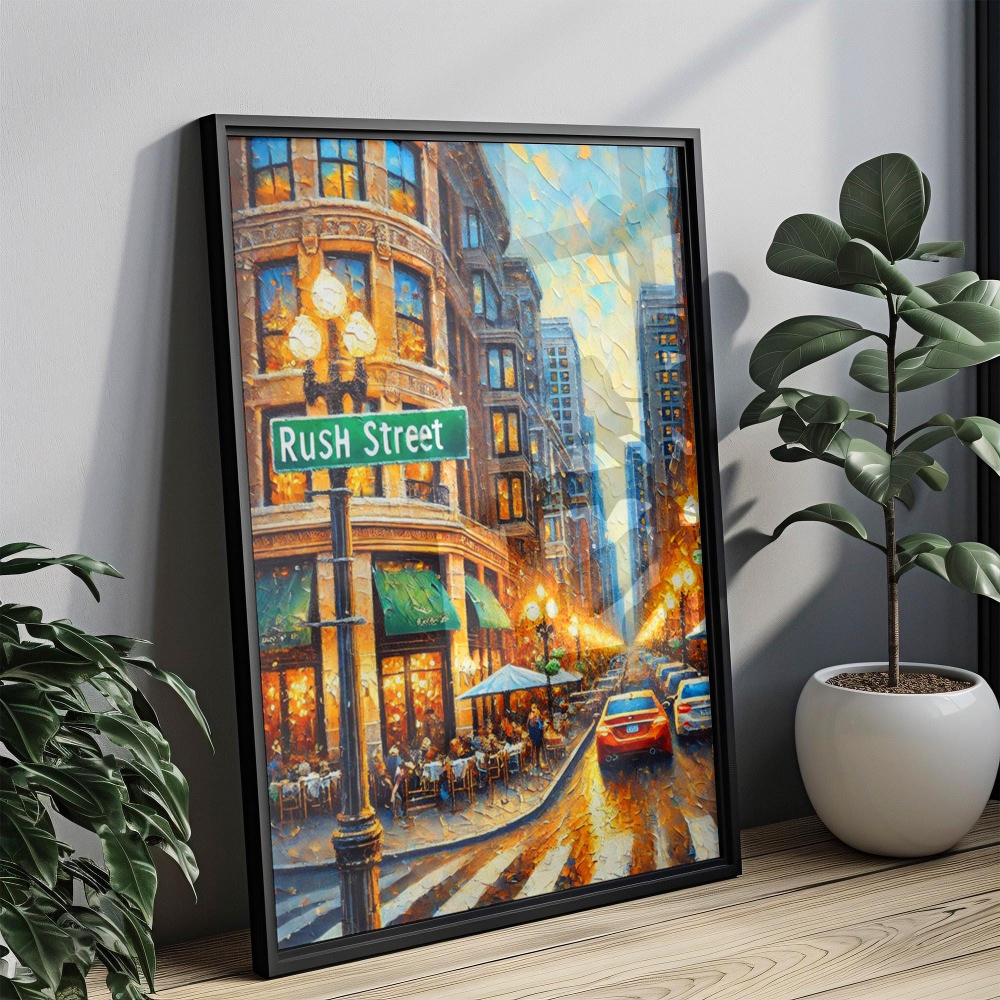 Rush Street Print - Chicago, Illinois, USA