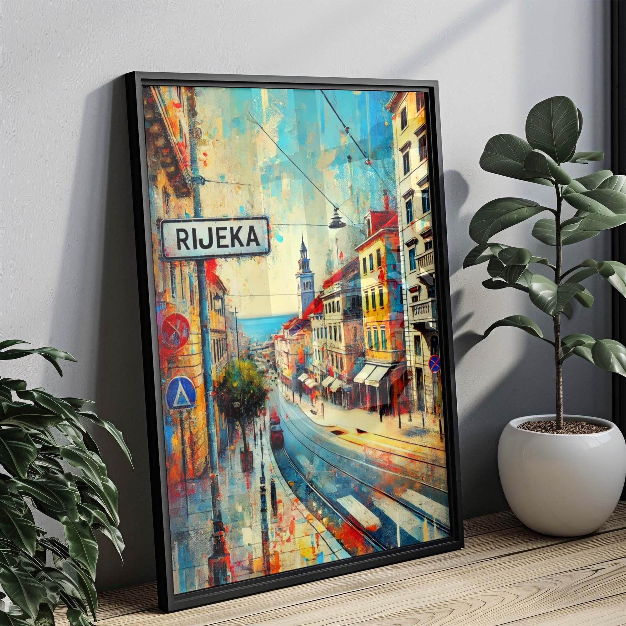 Rijeka Art Print - Croatian City Wall Art, Travel Poster, European Home Decor, Housewarming Gift, Croatia Travel Print, Coastal City Artwork