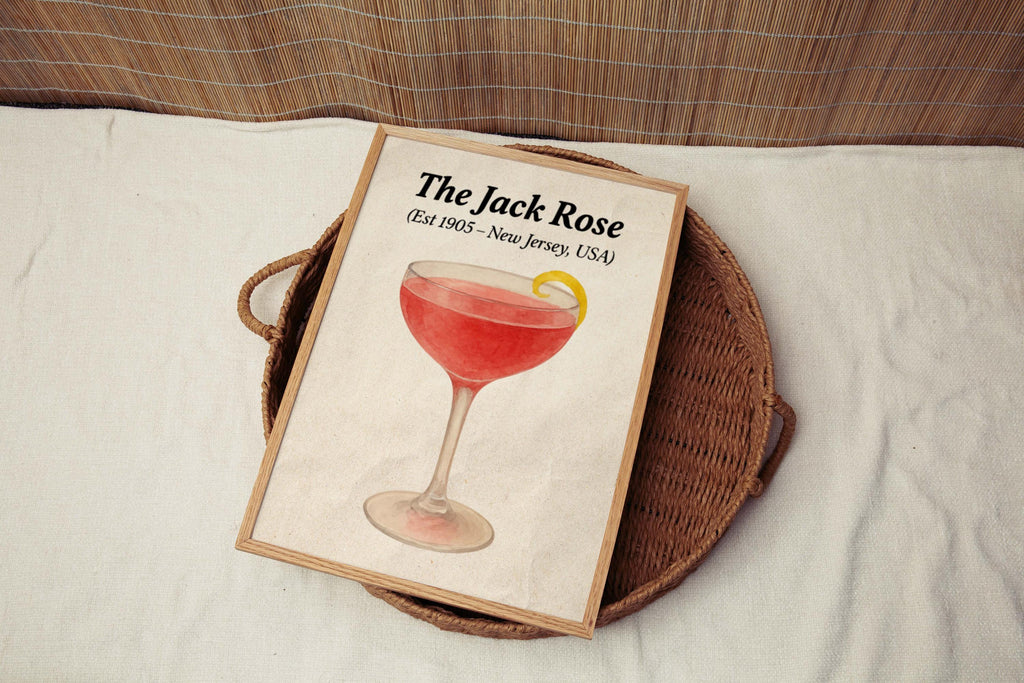 Jack Rose Cocktail Vintage Wall Art