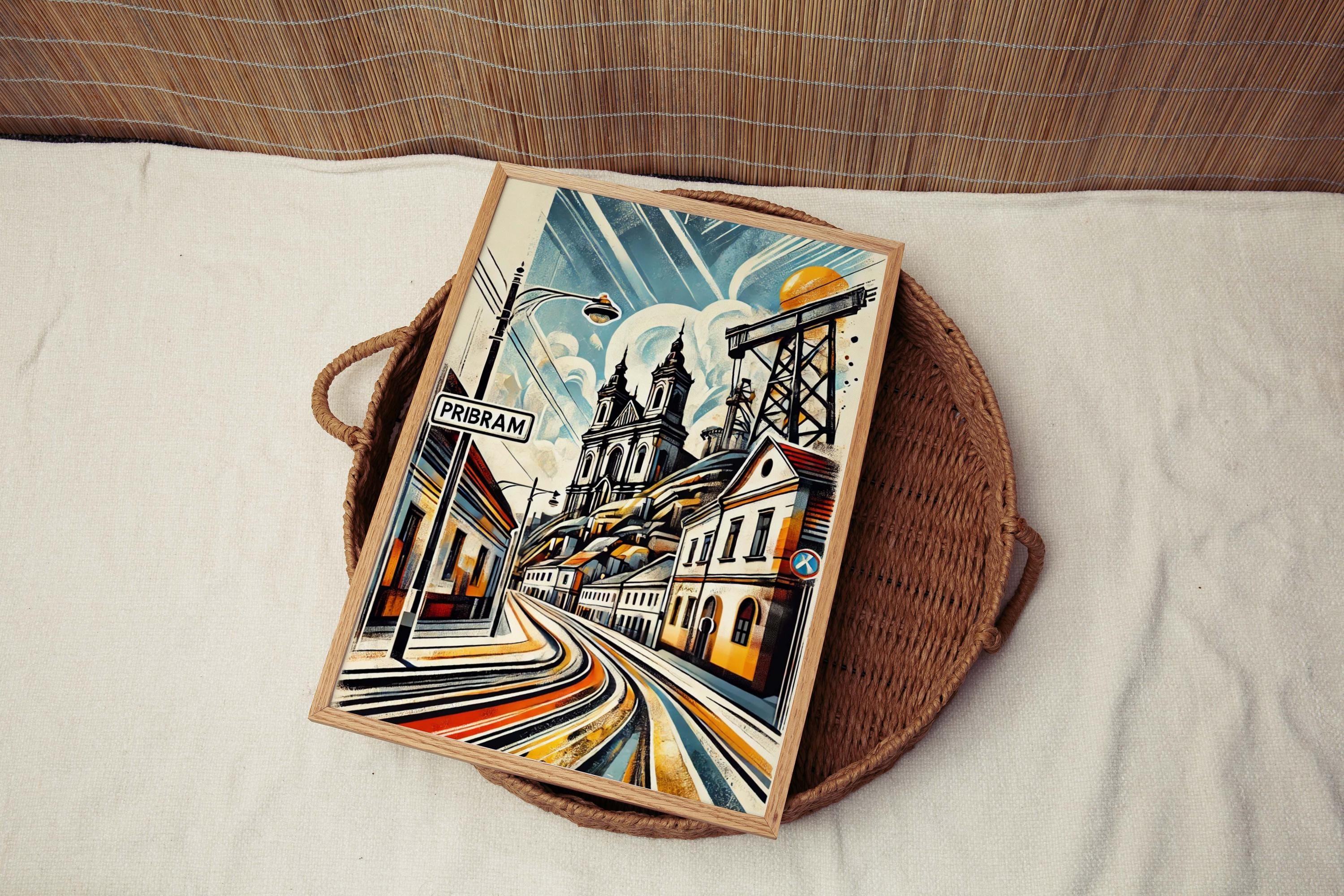 Pribram Art Print: Czech Republic City Wall Art Travel Poster Housewarming Gift Home Decor