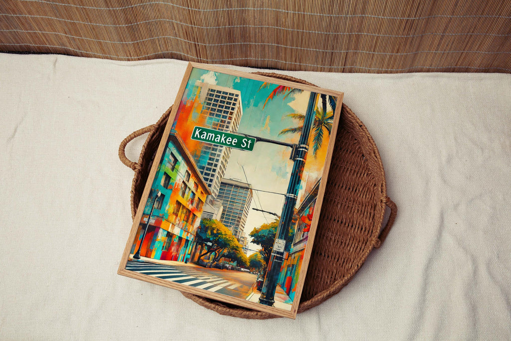 Kamakee St Print - Honolulu, Hawaii, USA