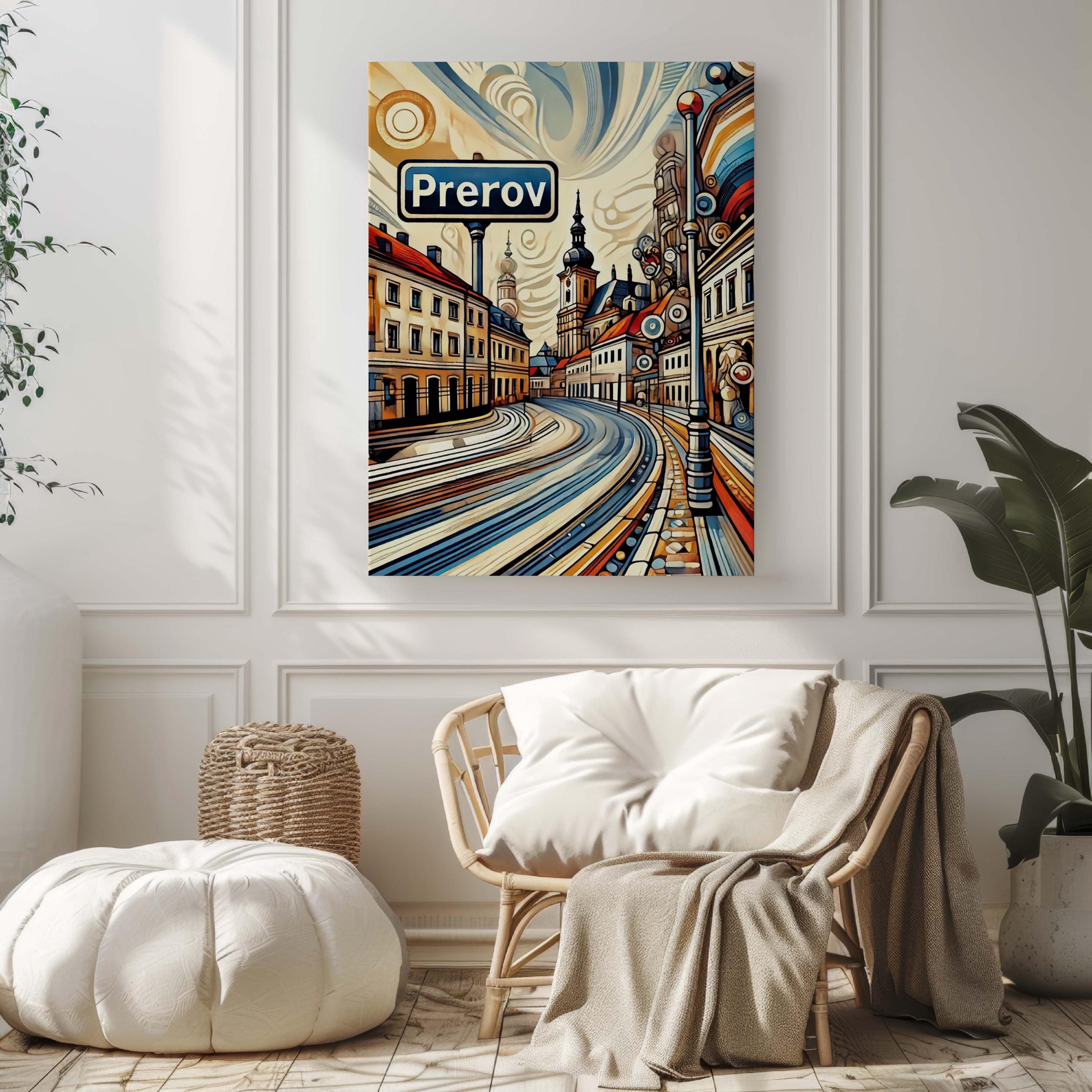 Prerov Art Print - Czech Republic City Wall Art, Travel Poster & Housewarming Gift, Prerov Travel Print, Czech Artwork Decor