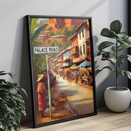 Palace Road Wall Art, Antananarivo Print, Madagascar Street Scene, Travel Souvenir, Cultural Home Decor, Museum-Grade Fine Art Print