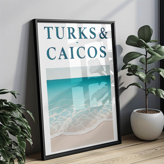 Turks and Caicos Wall Art - Beach Print Home Decor, Travel Gift, Housewarming Decoration, Island Landscape Artwork