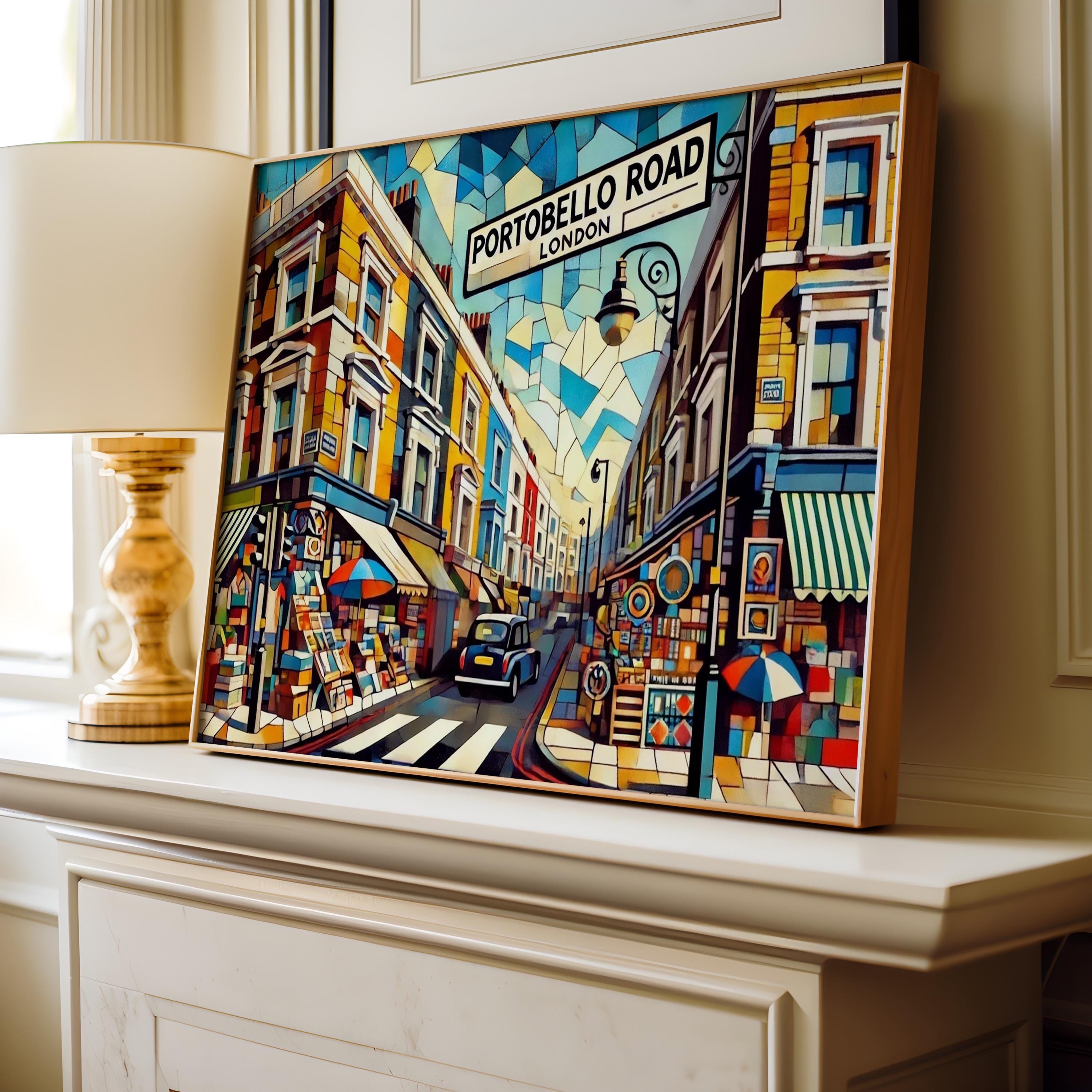 Portobello Road Wall Art Vintage - London, England