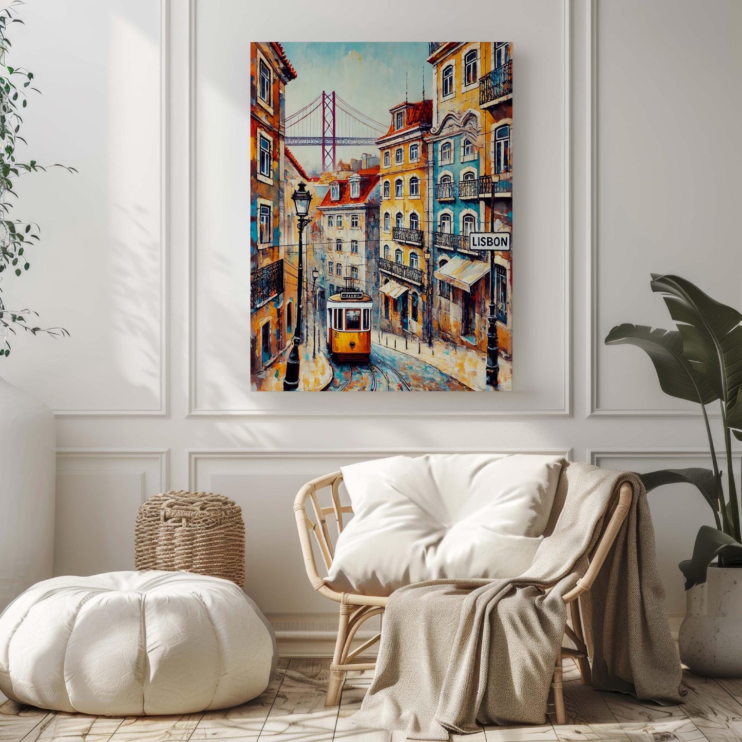 Lisbon Art Print – Travel Poster Wall Art, Portugal Gift, European Home Decor, Lisbon Cityscape, Housewarming & Travel Room Decoration