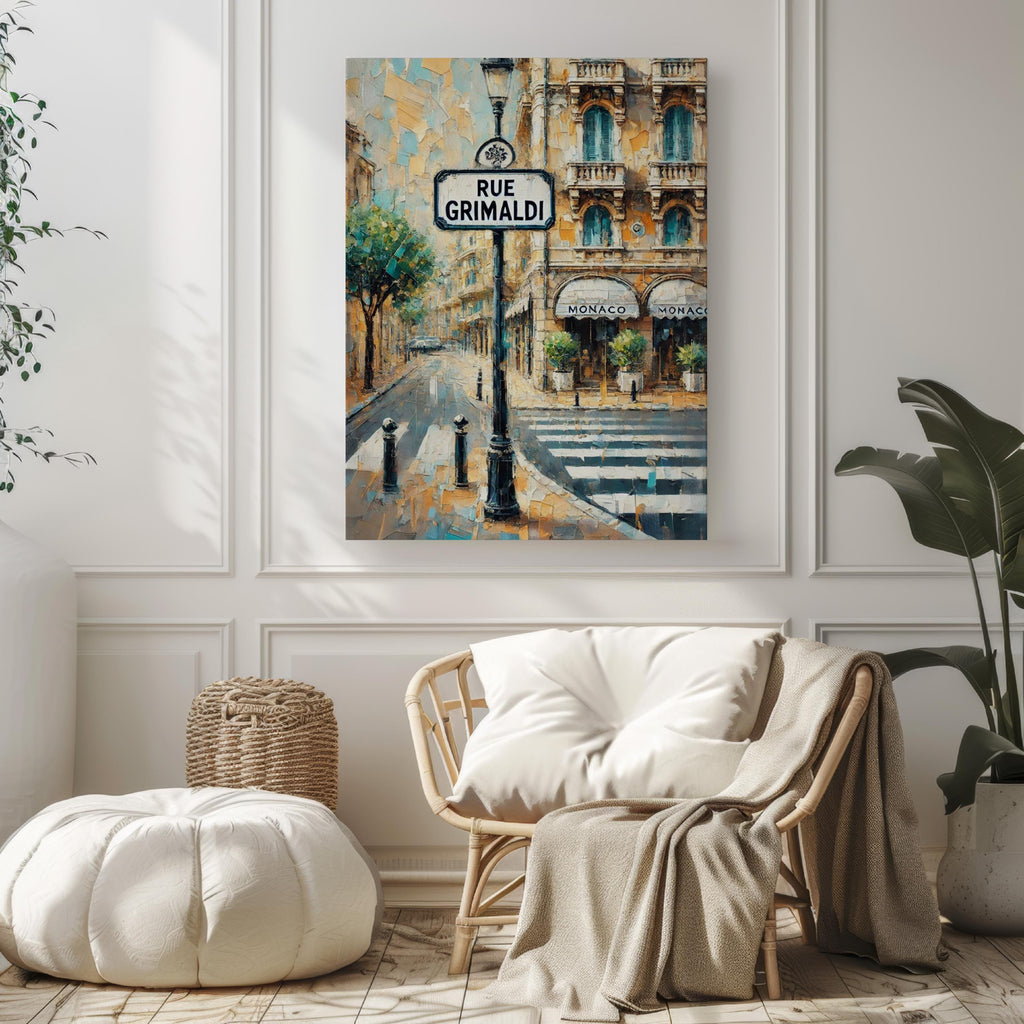 Rue Grimaldi Wall Art - Monaco City Print