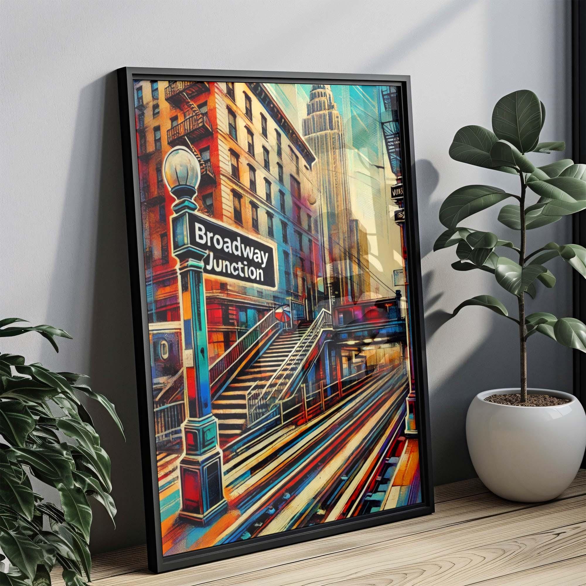 Broadway Junction Wall Art, Manhattan Travel Print, NYC Poster, New York City Home Decor, Broadway Junction Gift, Housewarming Art Print