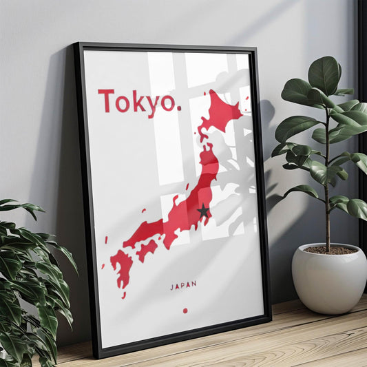Tokyo Wall Art Print - Modern Minimalist Japan Travel Decor, Perfect Housewarming & Office Gift, College Dorm Decoration