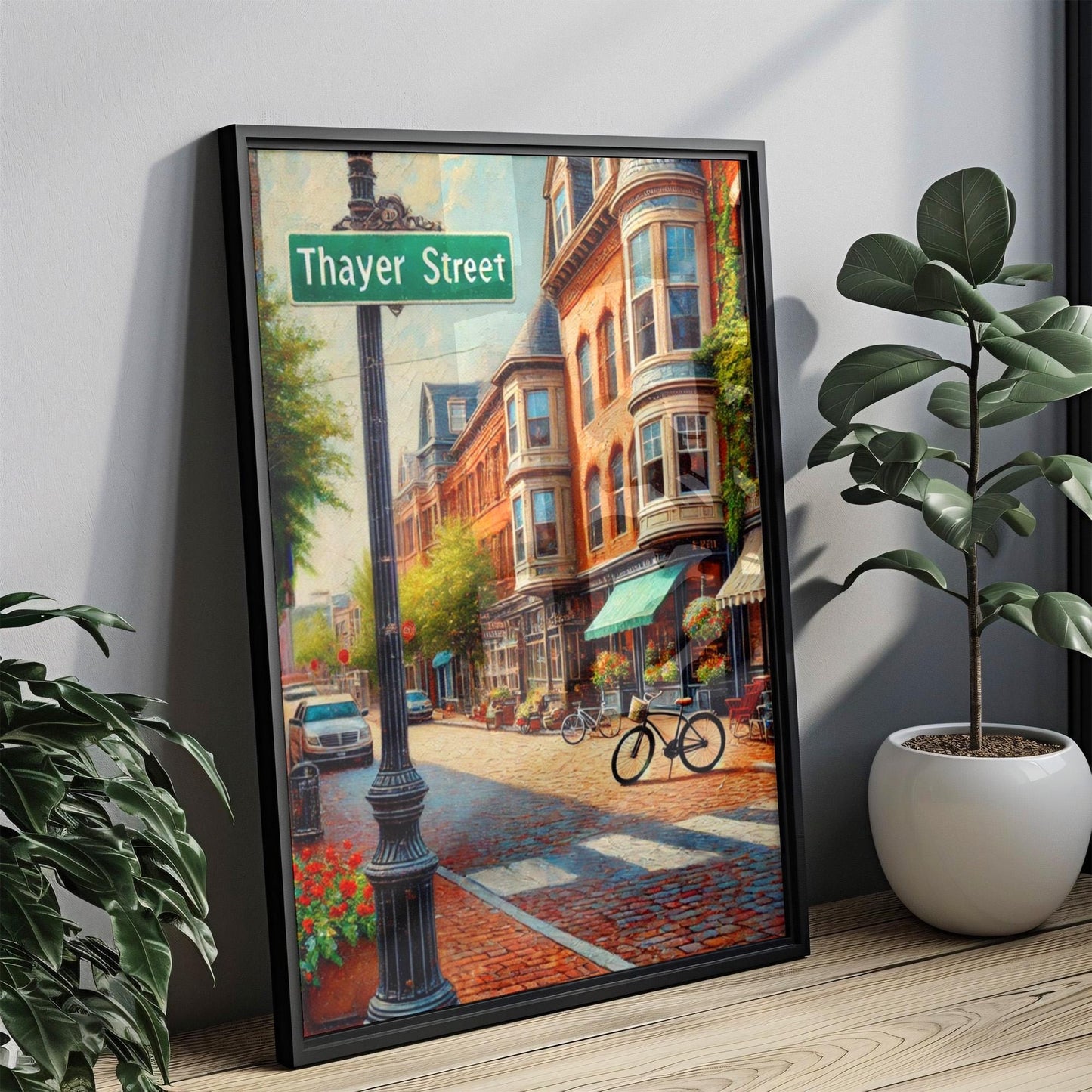 Thayer St Wall Art Providence Print, Rhode Island Travel Poster, Housewarming Gift, Thayer Street Map, Providence City Art Decor