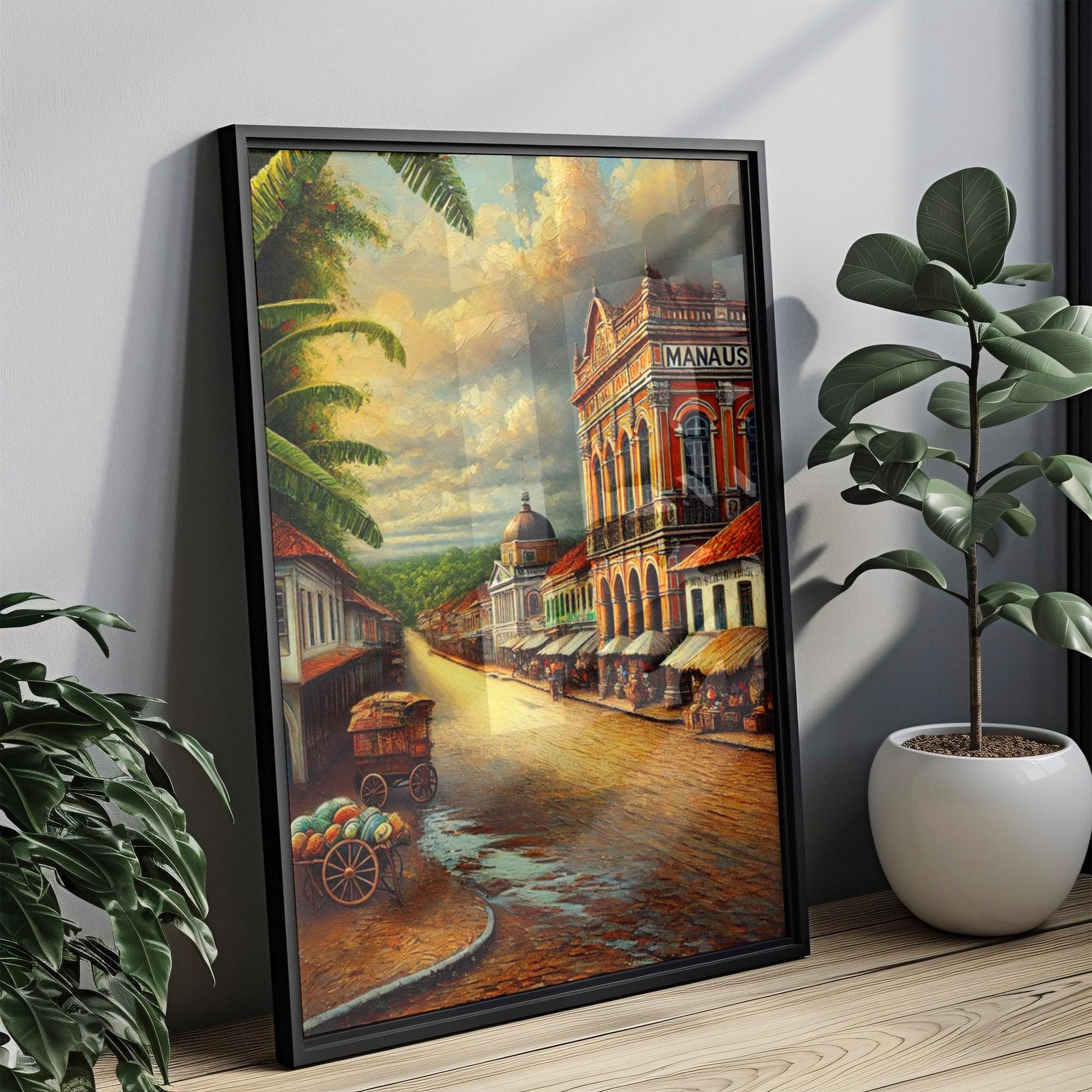 Brazil Manaus Wall Art Print - Unique Travel Poster & South American Souvenir, Brazil Gift, Housewarming Decor, Tropical Wall Decor