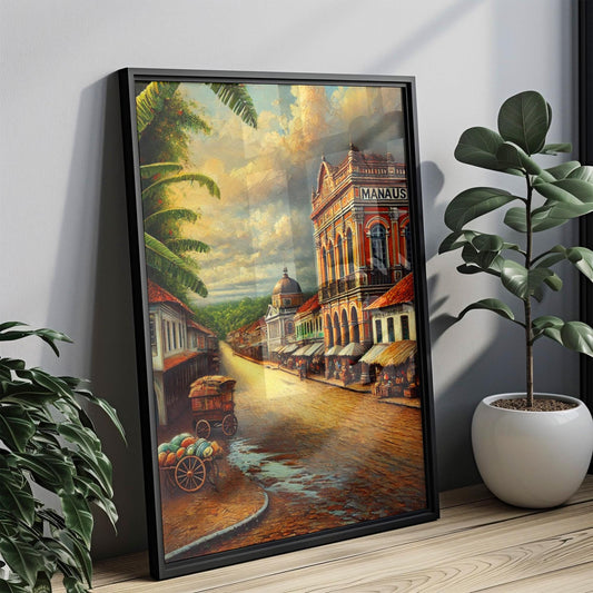 Brazil Manaus Wall Art Print - Unique Travel Poster & South American Souvenir, Brazil Gift, Housewarming Decor, Tropical Wall Decor