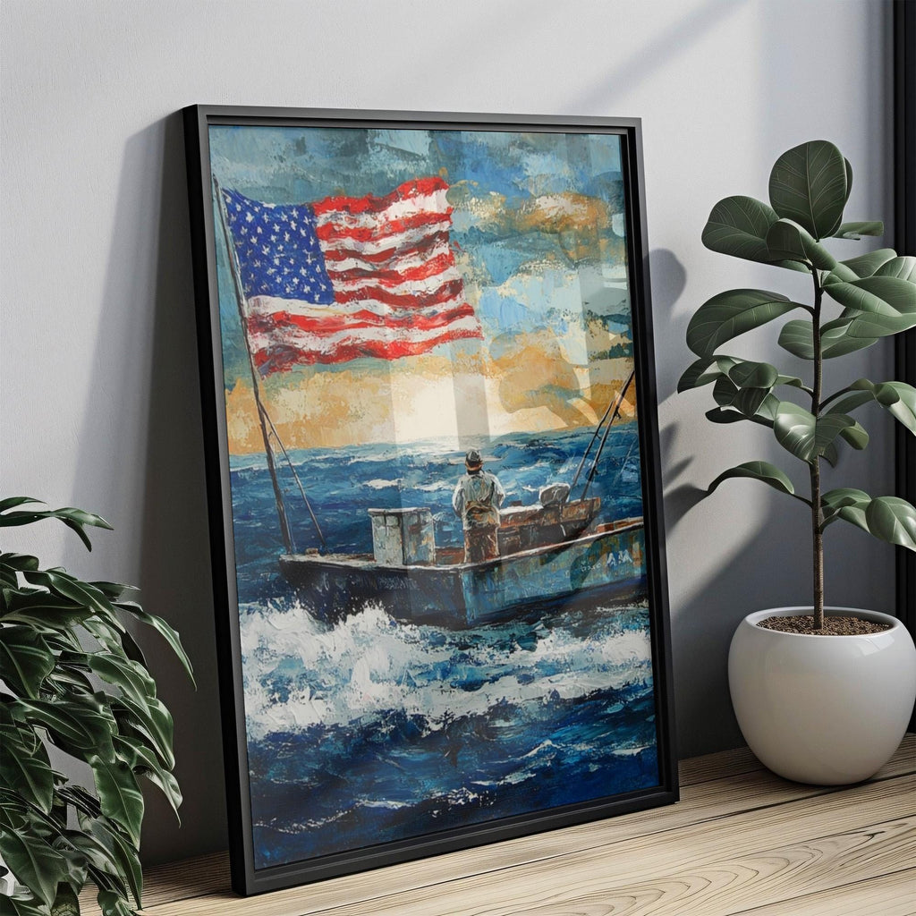 Fishing Patriotic Poster - United States
