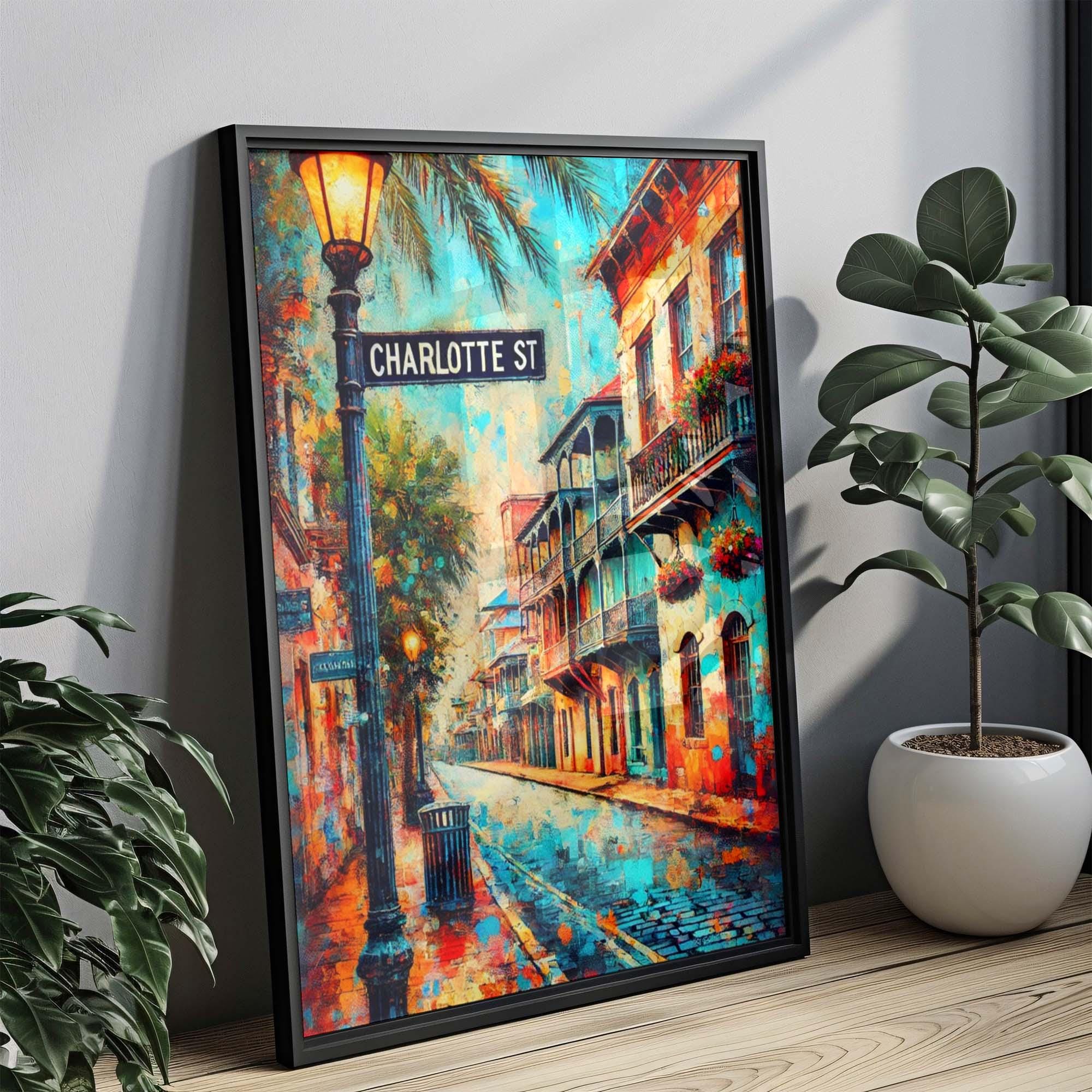 Charlotte Street Map Print - St Augustine, Florida, USA