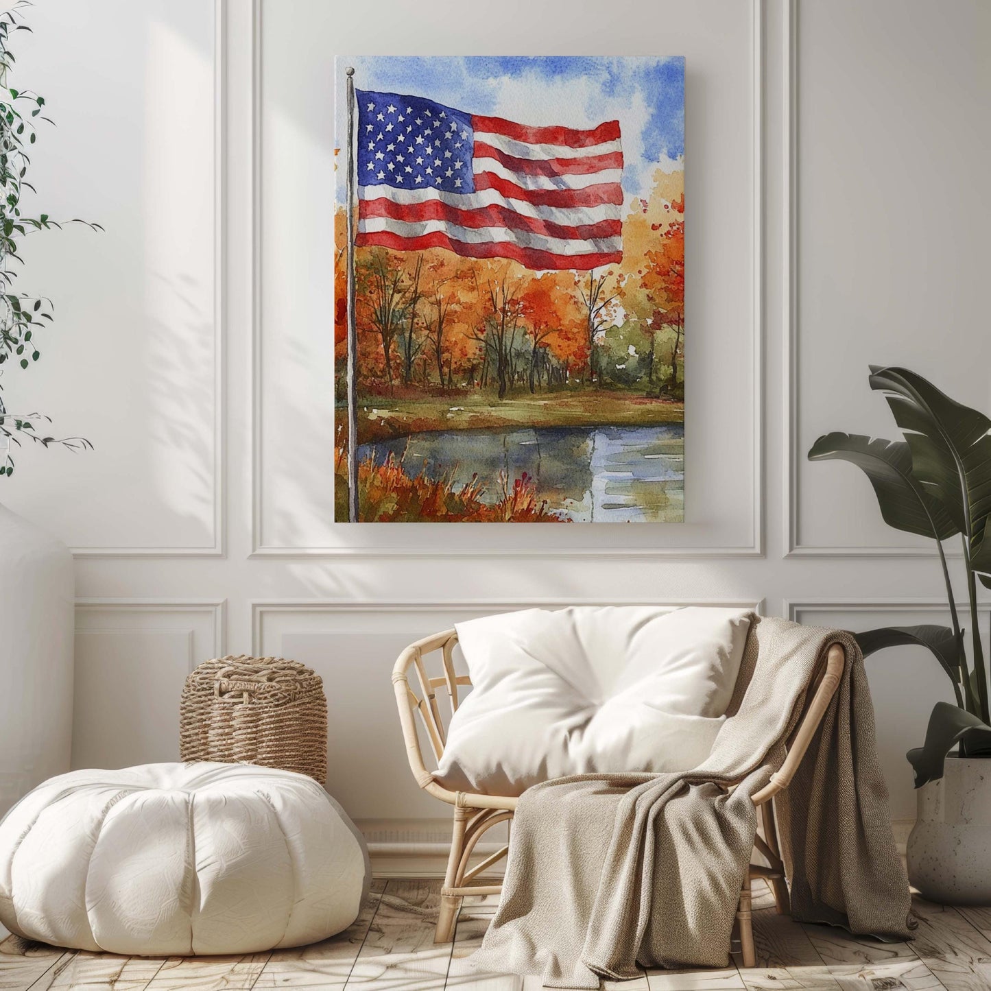 American Flag Artwork | Patriotic USA Wall Art | United States Home Decor Poster | USA Print for Living Room or Office