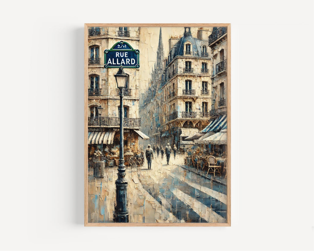 Rue Allard Wall Art France Print, European Travel Poster, Cityscape Decor, French Countryside Gift, Museum-Grade Fine Art Paper