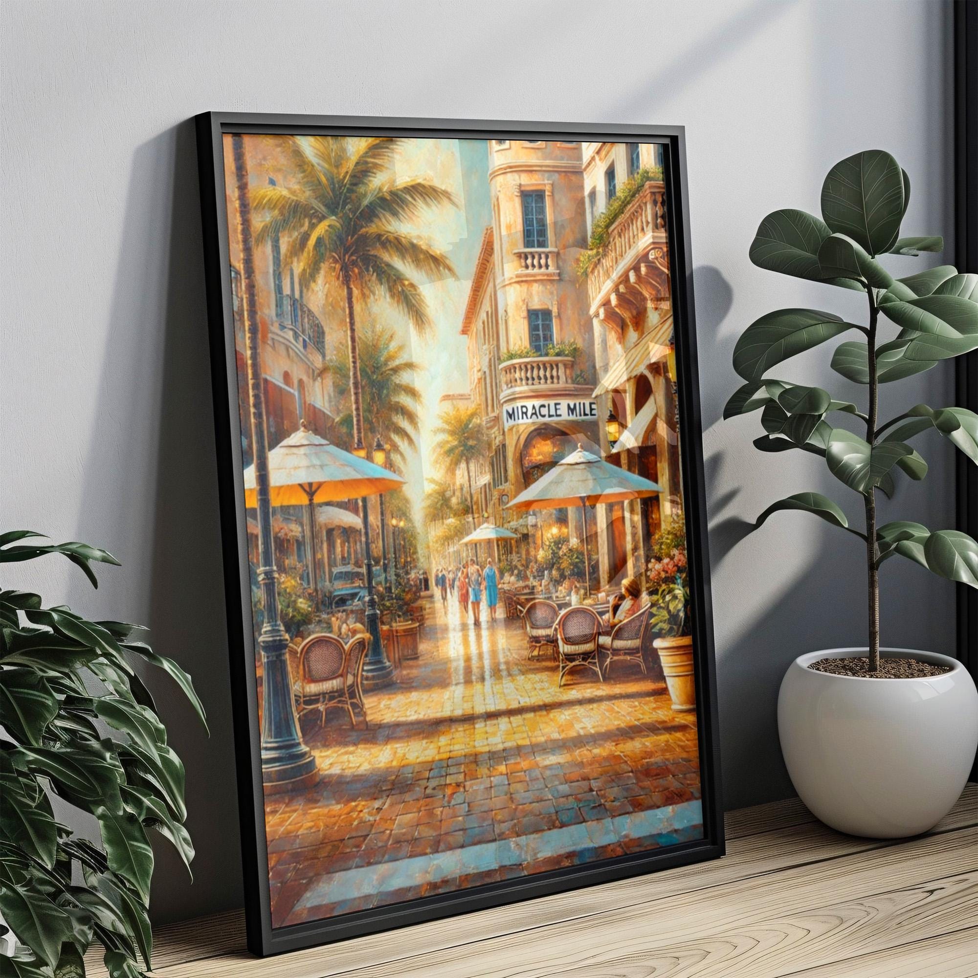 Miracle Mile Print - Coral Gables, Florida, USA