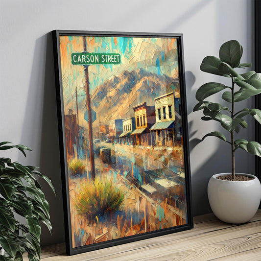 Carson Street Wall Art, Nevada Print, USA Art, “City” Gift, Travel Souvenir, Travel Poster,  “State” Art, PERSONALIZED GIFT