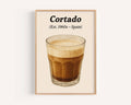 Cortado Coffee Art Print Espresso Lover