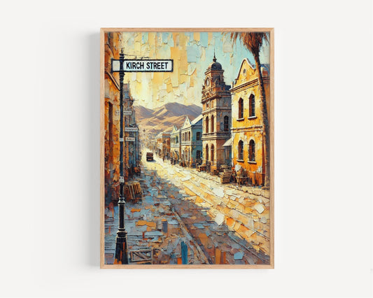 Kirch Street Wall Art, Windhoek Namibia Print, Cityscape Travel Poster, Cultural Home Decor, Namibia Souvenir, Personalized Gift