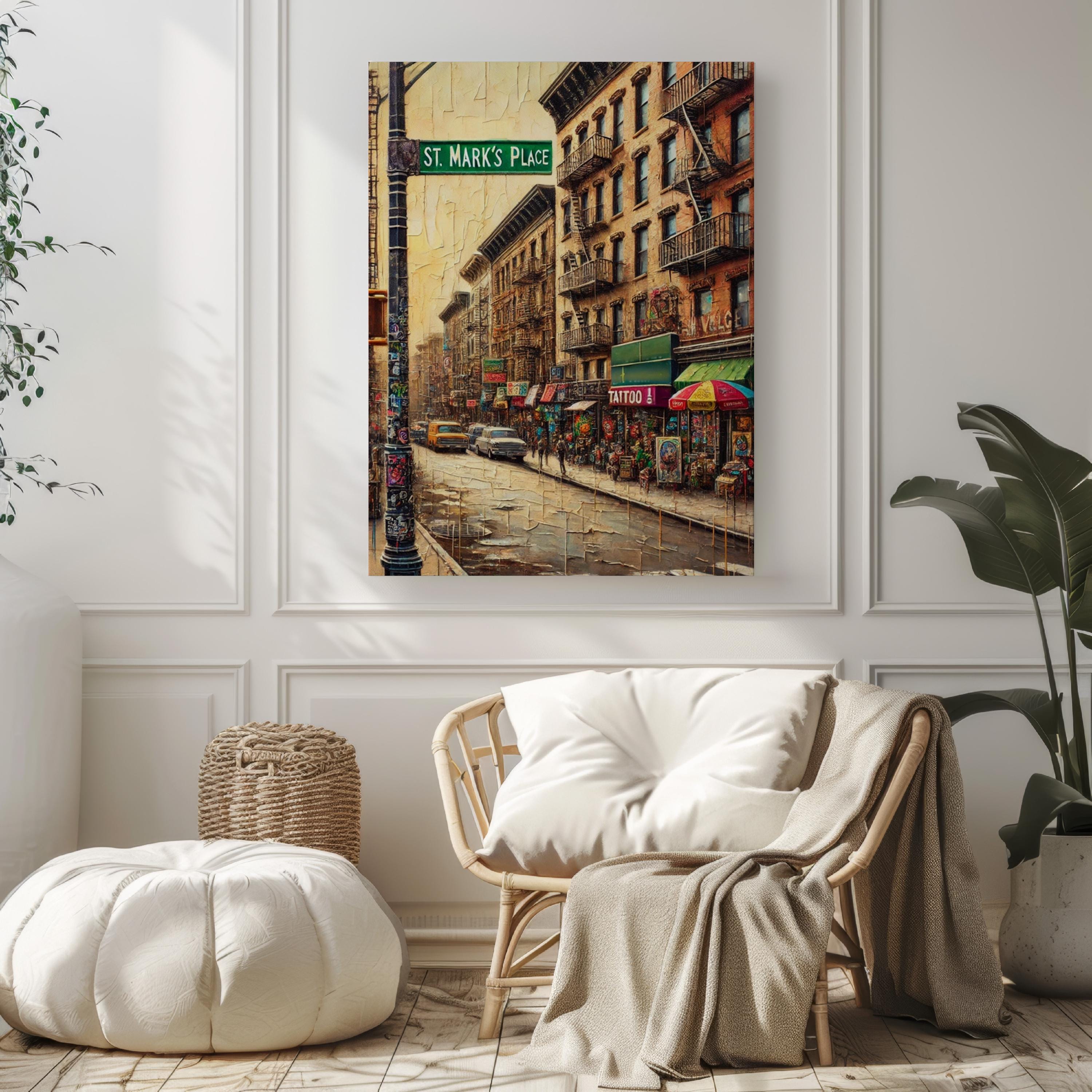 St. Mark’s Place NYC Print: Bohemian East Village Art