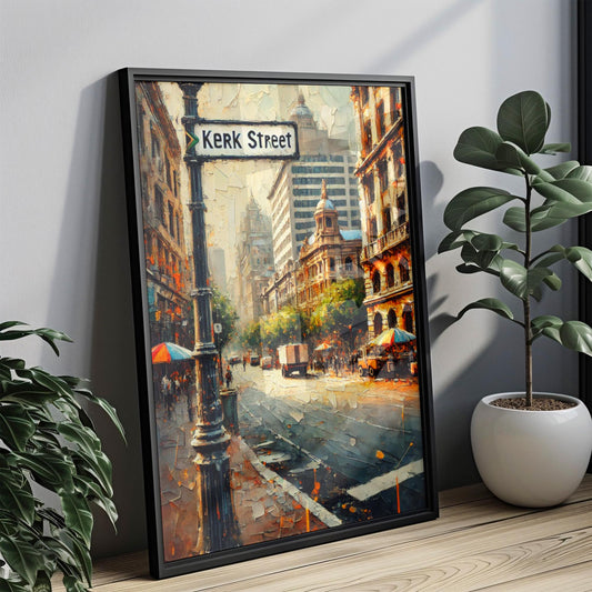Kerk Street Wall Art Johannesburg Print South Africa Cityscape Travel Poster Home Decor Gift Africa Painting