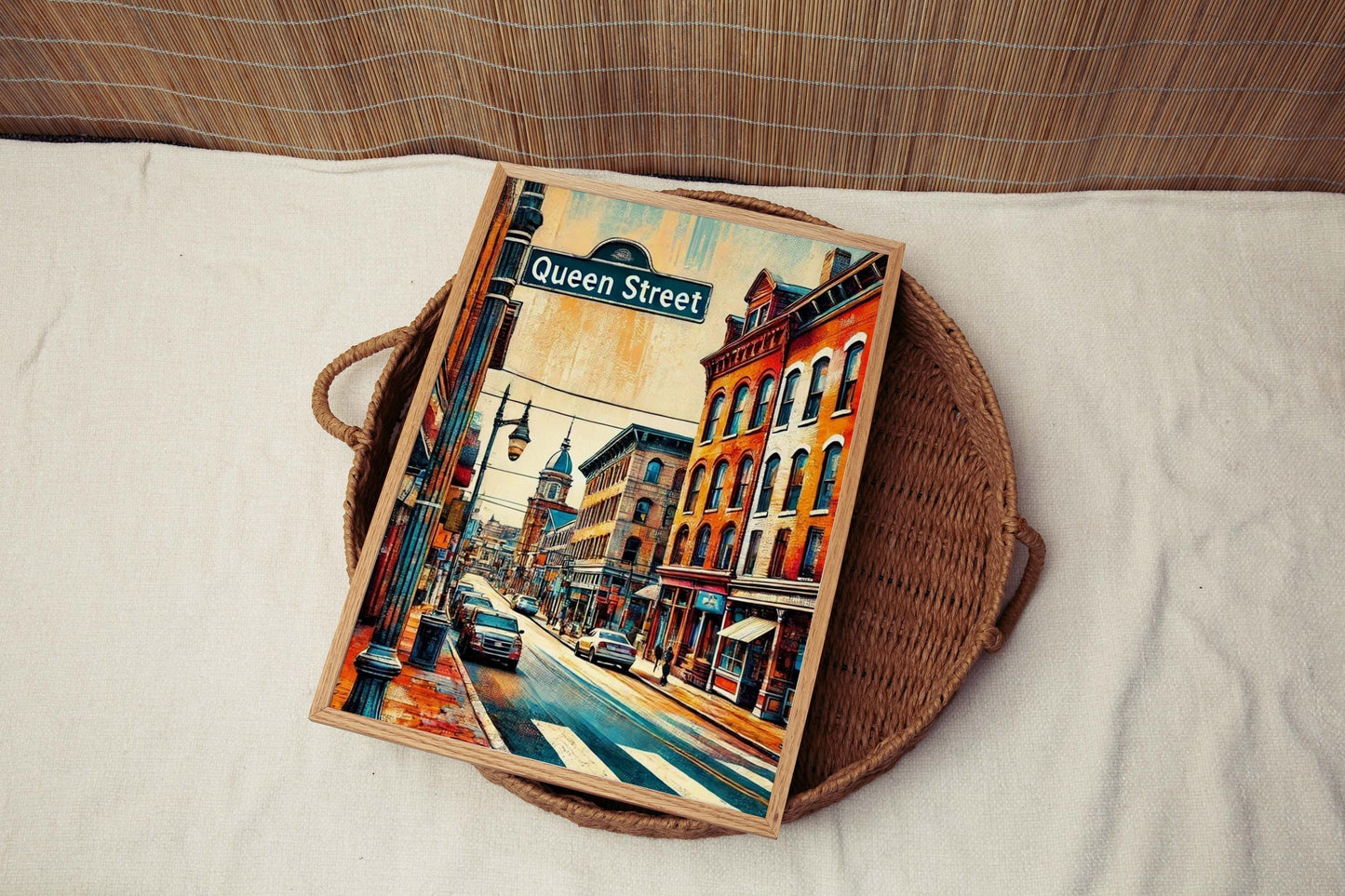 Queen St Print Lancaster Wall Art, Pennsylvania Travel Poster, Housewarming Gift, Lancaster Artwork, Queen Street Home Decor