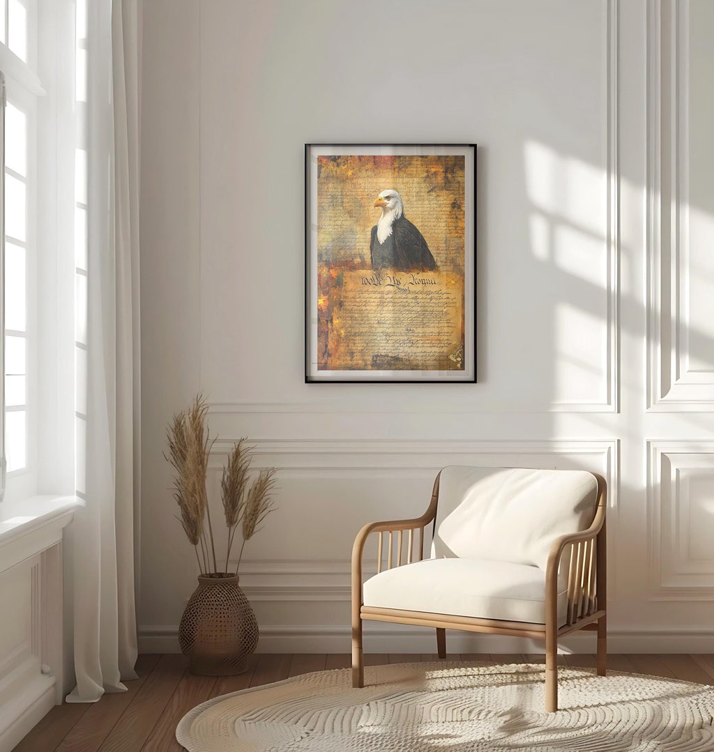 American Freedom Abstract Poster - United States