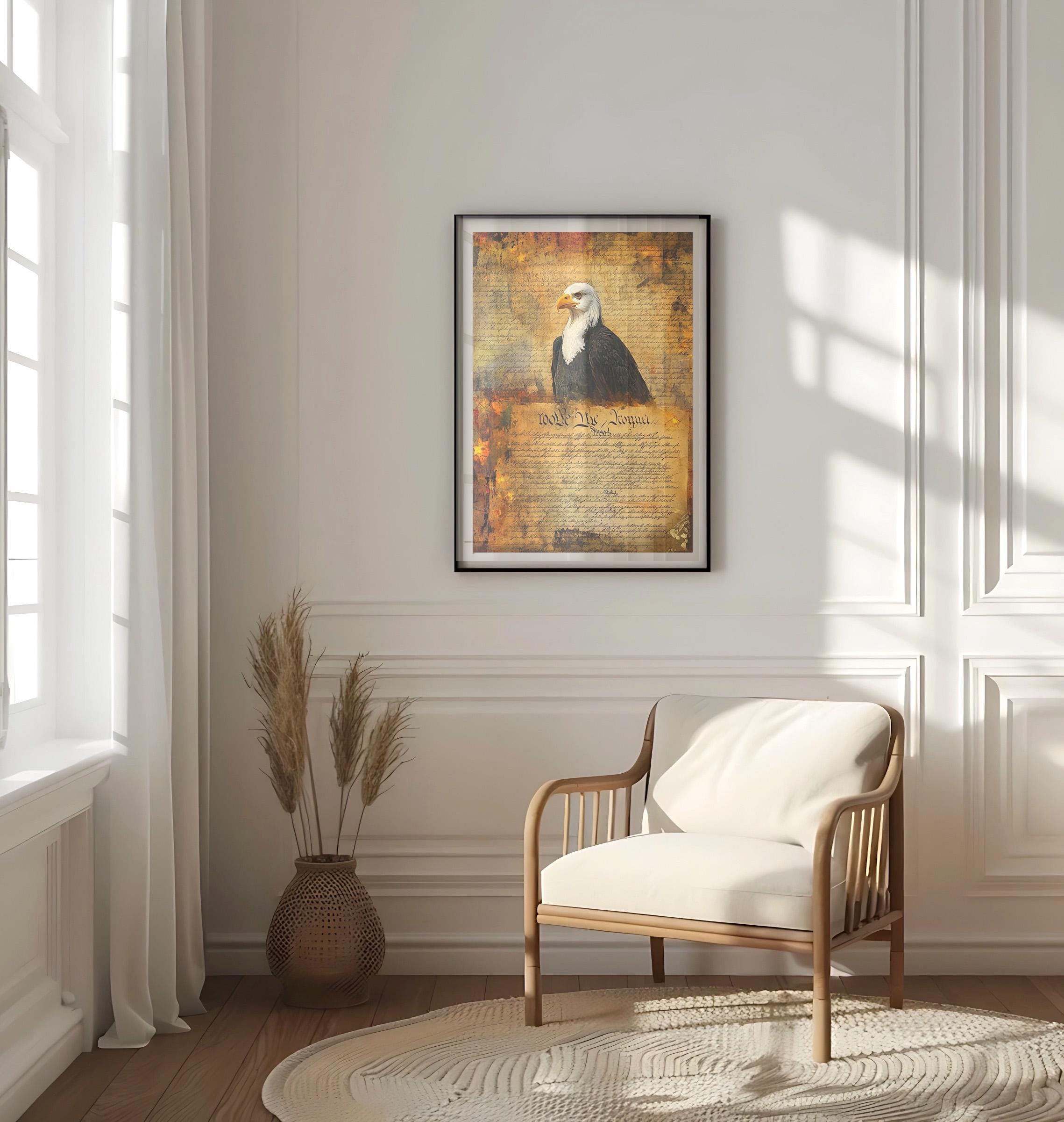 American Freedom Abstract Poster - United States