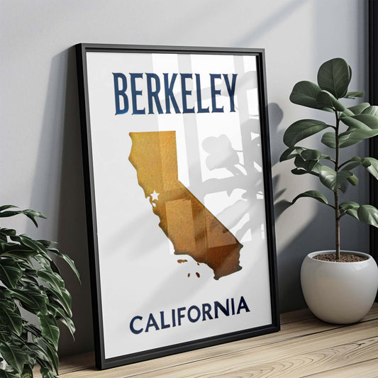 Berkeley Print California Wall Art, Travel & College Decor, Housewarming Gift, Cali Poster for Home or Office, Unique California Gift