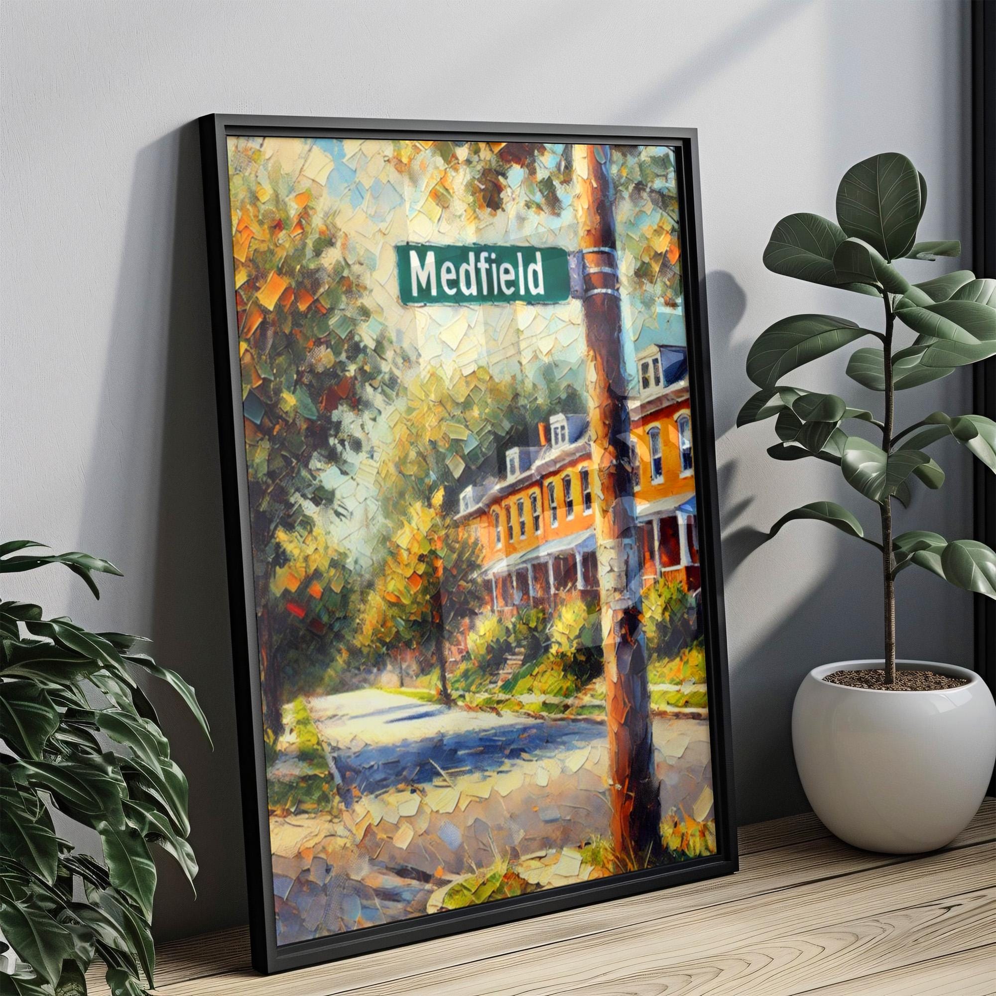 Medfield Print Vintage - Medfield, Massachusetts, USA