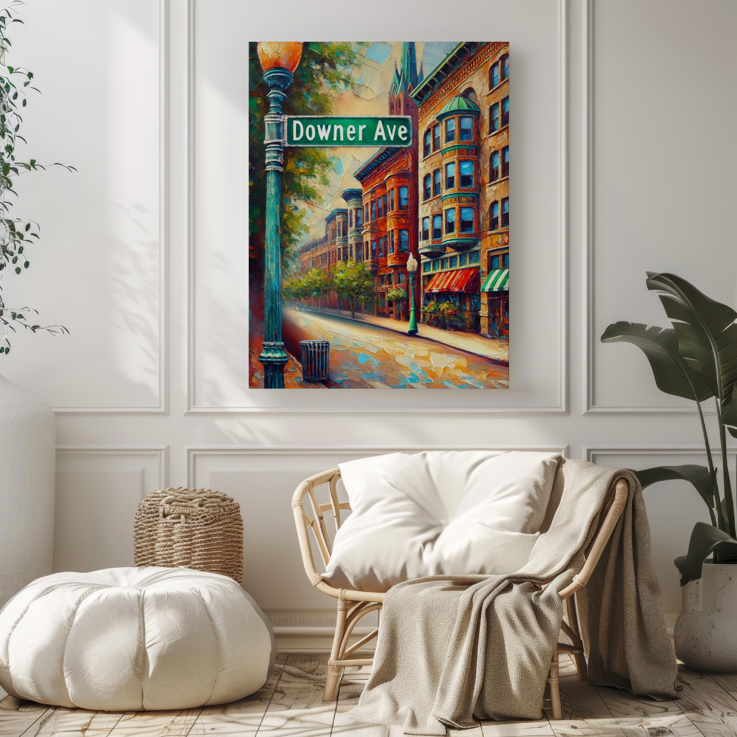 Downer Avenue Wall Art, Wisconsin Print, USA Art, “City” Gift, Travel Souvenir, Travel Poster,  “State” Art, PERSONALIZED GIFT