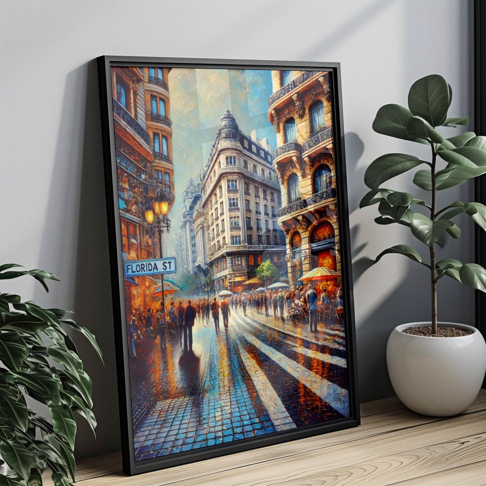 Wall Art Florida St Buenos Aires Print, Argentina Travel Poster, Housewarming Gift, Florida Street Map, Unique Argentina Art Decor