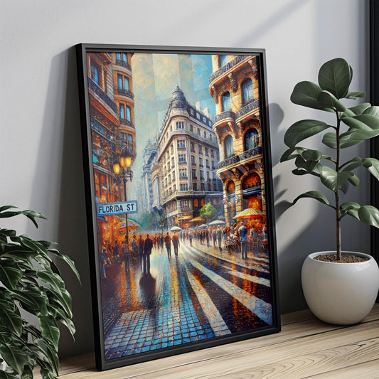 Wall Art Florida St Buenos Aires Print, Argentina Travel Poster, Housewarming Gift, Florida Street Map, Unique Argentina Art Decor