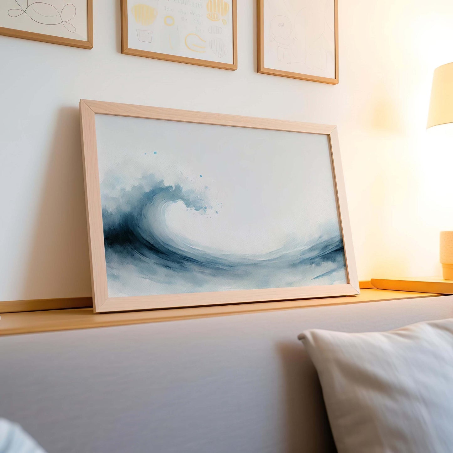 Nature Gift Wave Wall Art - Ocean Print Beach Decor for Home, Housewarming & Family, New Home Nature-Inspired Artwork