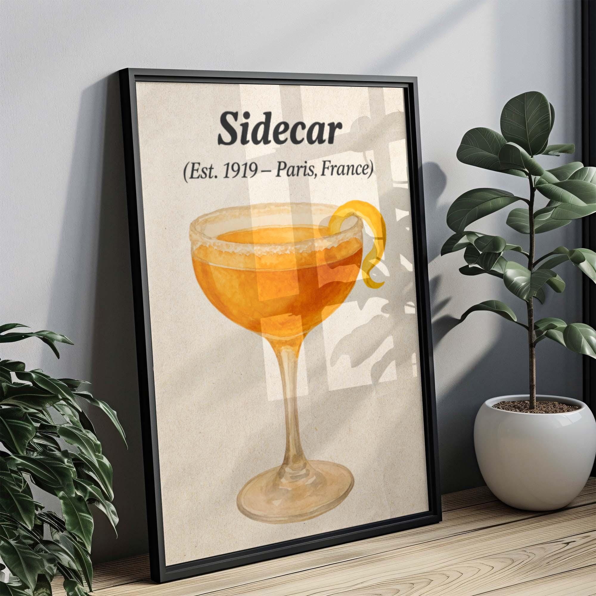 Sidecar Cocktail Print