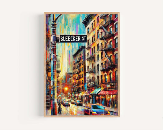 Bleecker Street Wall Art, Bleecker St Print, Manhattan Art, Manhattan Gift, Travel Print, New York Poster, Housewarming Gift, NYC Art, NYC